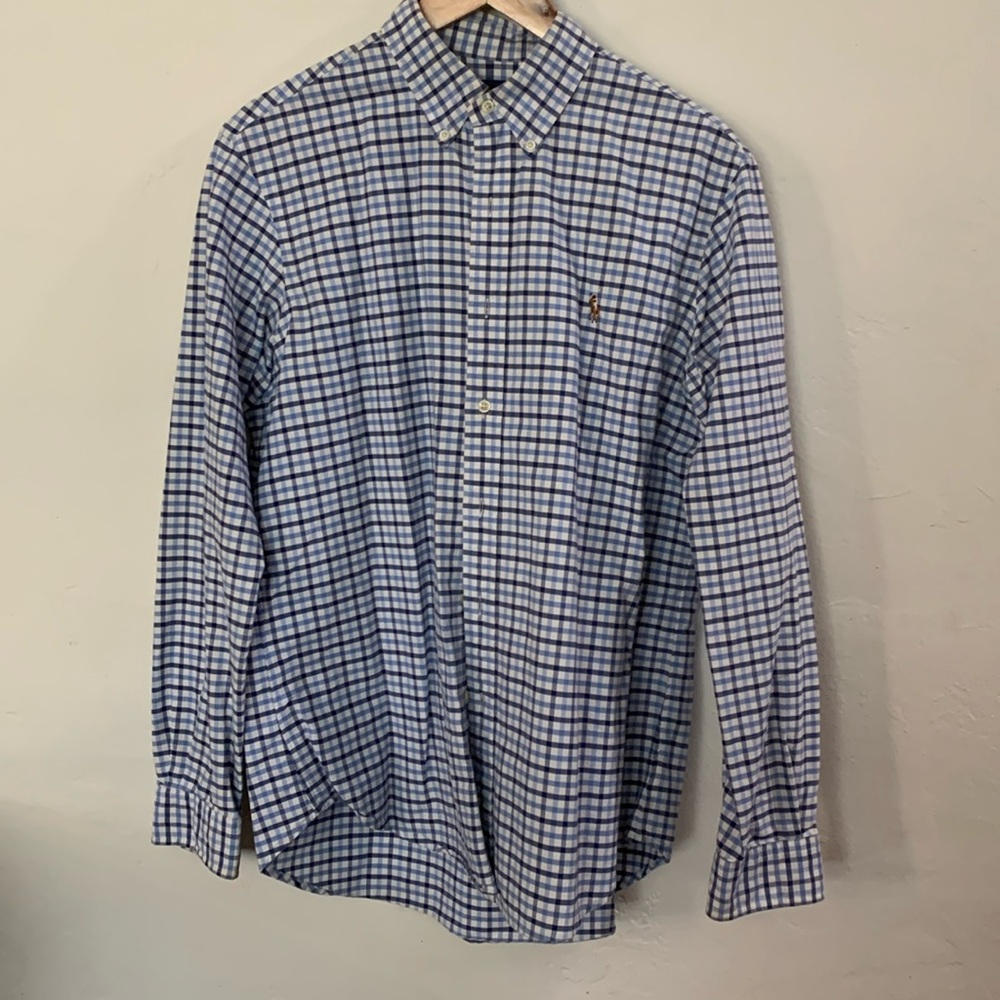 Polo Ralph Lauren Mens Long Sleeve Button Down Size L 100% Cotton